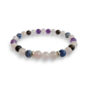 Rose Quartz Calm and Clarity Ritual Bracelet, Custom 8mm Gemstones