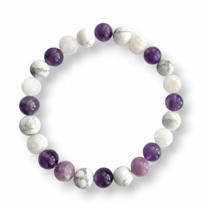 Sleep & Sweet Dreams Bracelet – Amethyst, Howlite and Moonstone