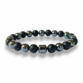 Stability Bracelet for Men – Hematite & Matte Onyx