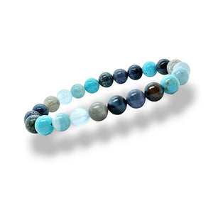 Turquoise Beaded Bracelet featuring a mix of blue and green stones for a stylish accessory.
