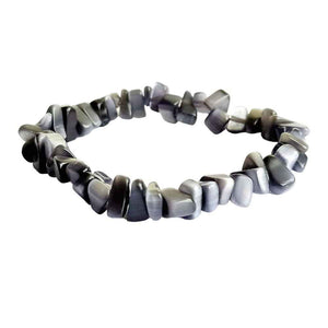 Black Cat Eye Chip Bracelet - Handcrafted, Mystical & Elegant