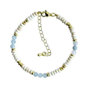 Aquamarine & Howlite Bracelet