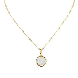 White Druzy Agate Necklace