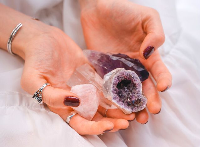 Authentic healing crystals — raw and polished stones, energy-cleansed and crafted with care
