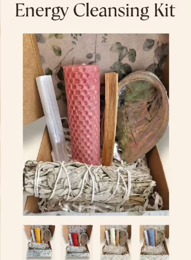Energy Cleansing Kit with White Sage and Palo Santo