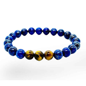 Tigers Eye and Lapis Lazuli Bracelets Set