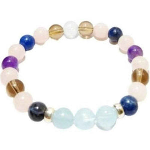 Calm and Clarity Ritual Bracelet, Custom 8mm Gemstones (aquamarine)