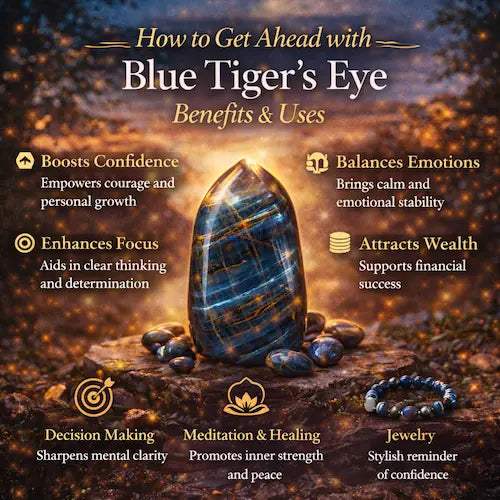 How to Get Ahead with Blue Tigers Eye: Benefits & Uses