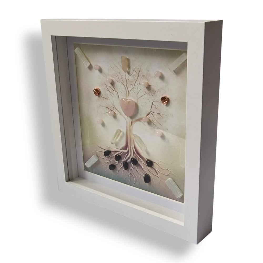 Tree of Life Framed Crystal Grid - side view