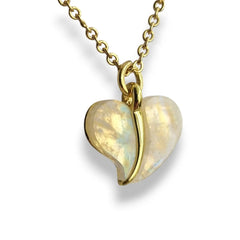 Heart Moonstone Necklace – 925 Gold-Plated Chain 3