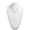 Clear Quartz Necklace – Raw Crystal Point on Wax Cord