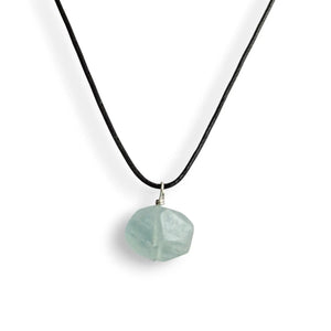 Aquamarine Necklace Faceted Crystal 