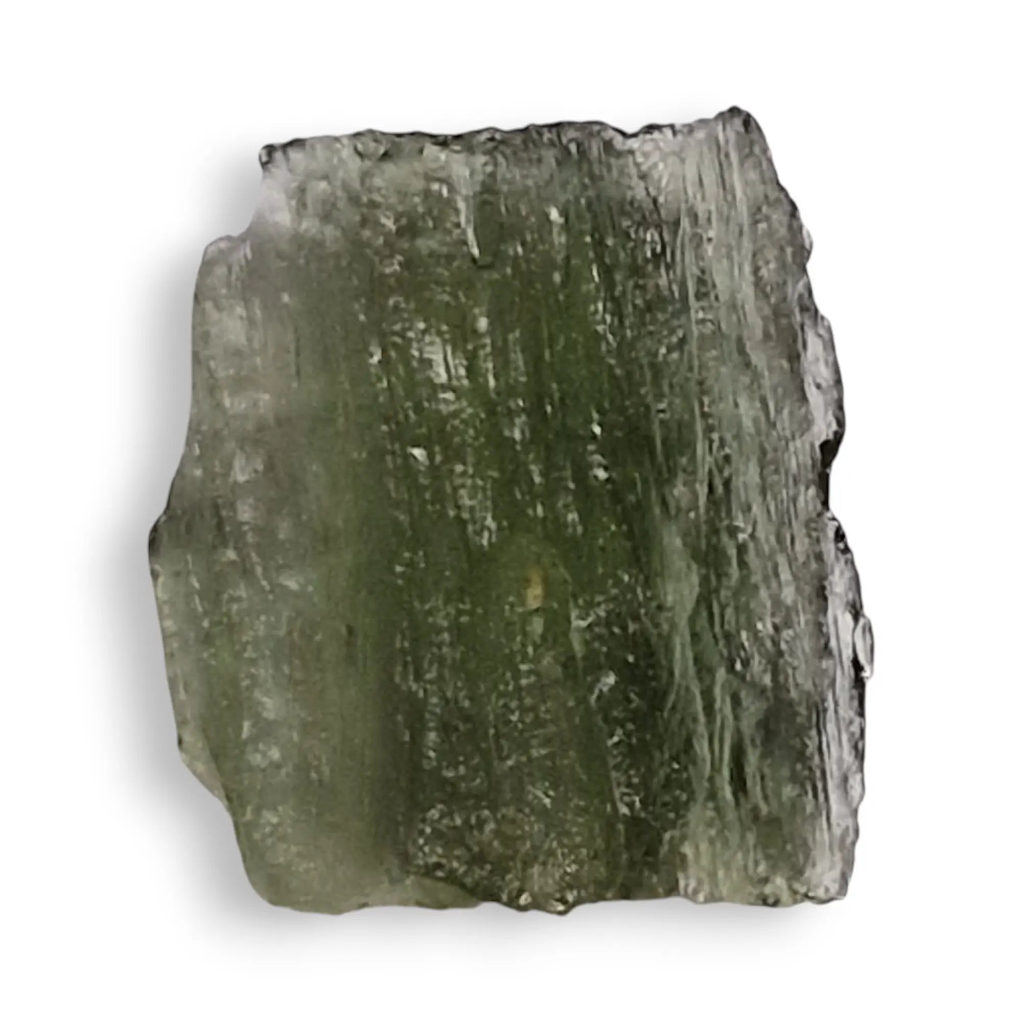 Raw moldavite tektite stone, 1 gram, exact piece pictured