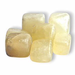 White Jade polished cubes, creamy pale natural stone with soft waxy lustre