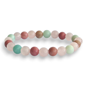 Inner Child Healing Bracelet – Amazonite, Rhodonite & Rose Quartz
