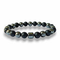 Stability Bracelet for Men – Hematite & Matte Onyx