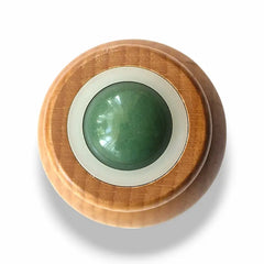 Jade Roller with Wooden Grip – Compact Facial Massage Tool for Skincare