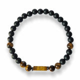 Focus & Discipline Bracelet – Matte Onyx & Tiger’s Eye