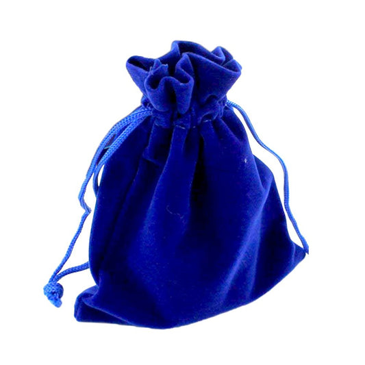 Medium Royal Blue Velvet Bag 10 x 15 cm