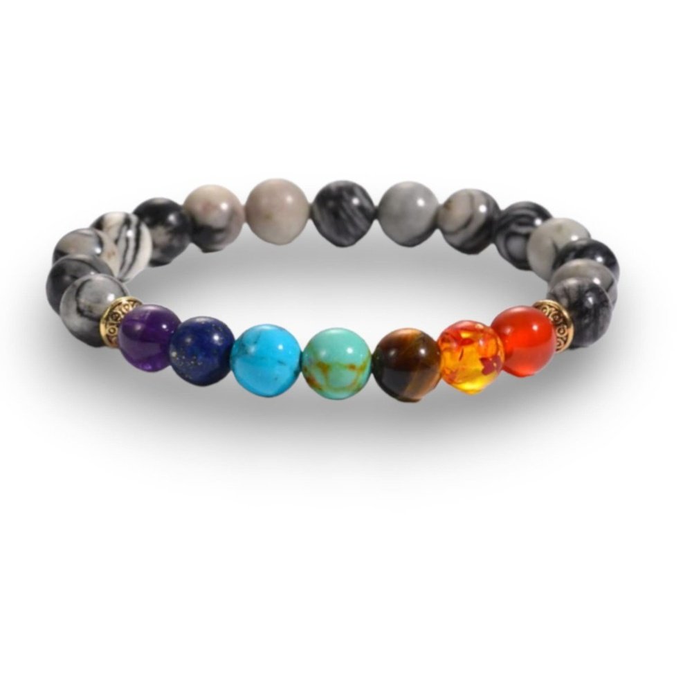 Veined Jasper Chakra Bracelet