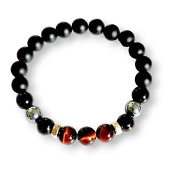 Protection Bracelet, Black Onyx and Black Tourmaline