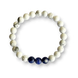 White Howlite and Sodalite Bracelet Set