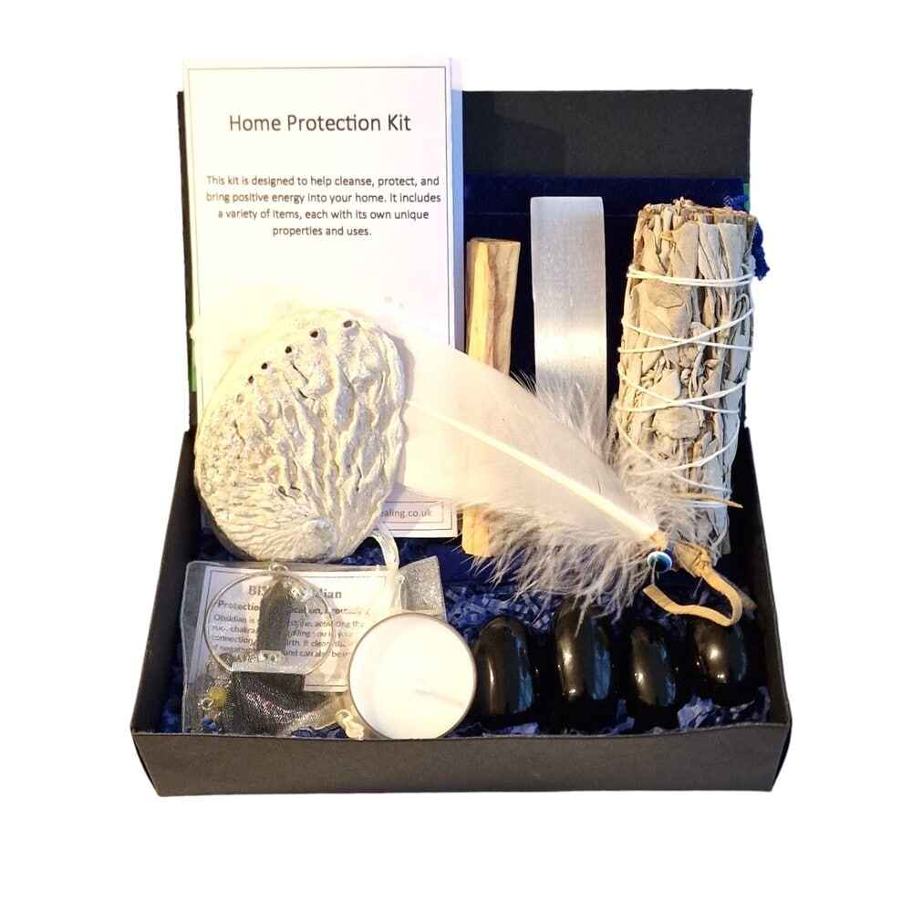 Ultimate Home Protection & Energy Cleansing Kit – Crystals, Sage, and Tools for Positive Energy