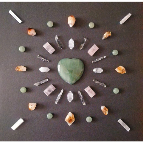 Harmony and Abundance Crystal Grid in Frame