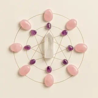 Crystal grids for love and self-worth