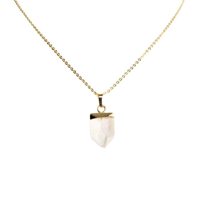 arrow necklace - clear quartz