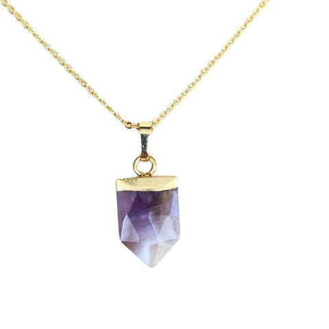 arrow necklace - amethyst