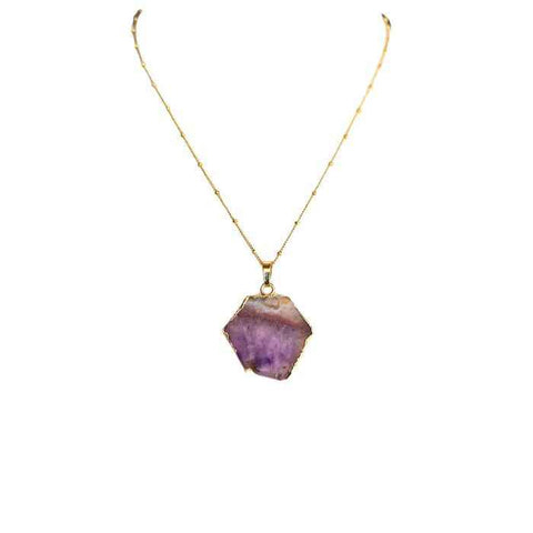 Amethyst Slice Necklace