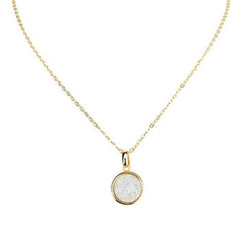 White Druzy Agate Necklace