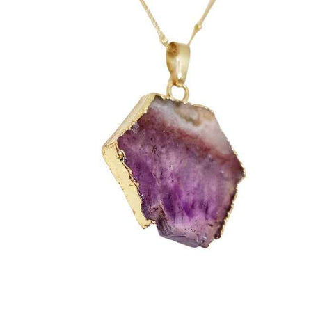 Amethyst Slice Necklace