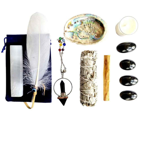Ultimate Home Protection & Energy Cleansing Kit – Crystals, Sage, and Tools for Positive Energy