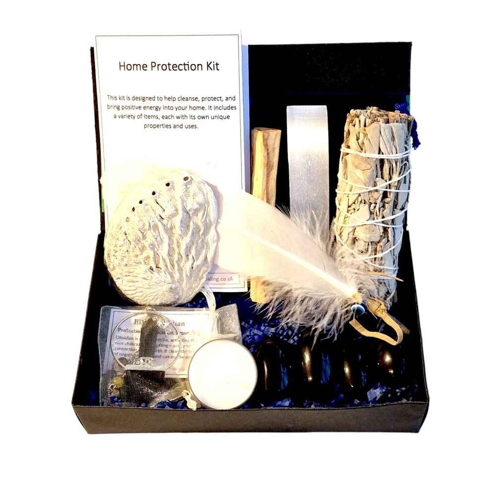 Ultimate Home Protection & Energy Cleansing Kit – Crystals, Sage, and Tools for Positive Energy