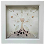 Tree of Life Framed Crystal Grid - white frame