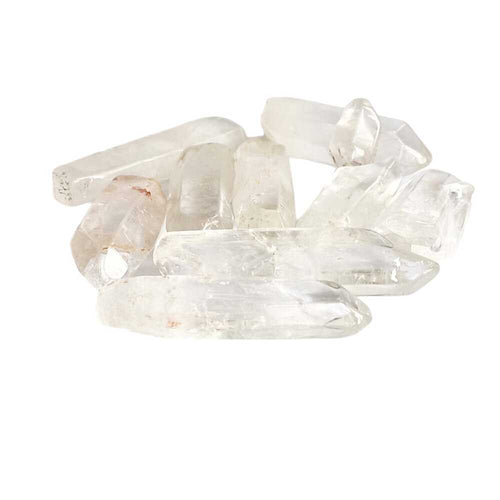 Clear quartz polished points, transparent natural quartz