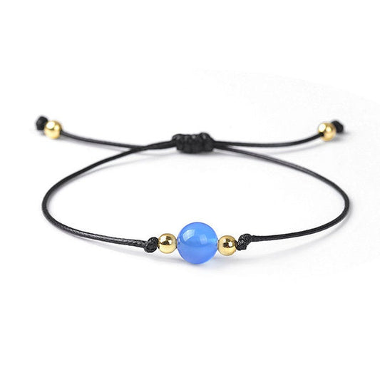 Blue Agate Birthstone Bracelet