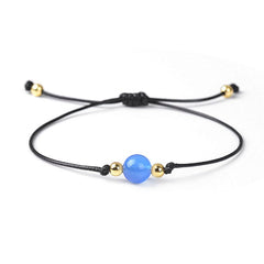 Blue Agate Birthstone Bracelet