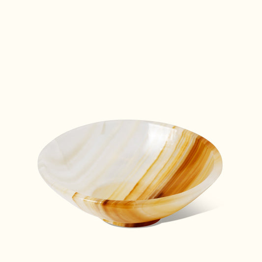 Tan Aragonite Crystal Bowl