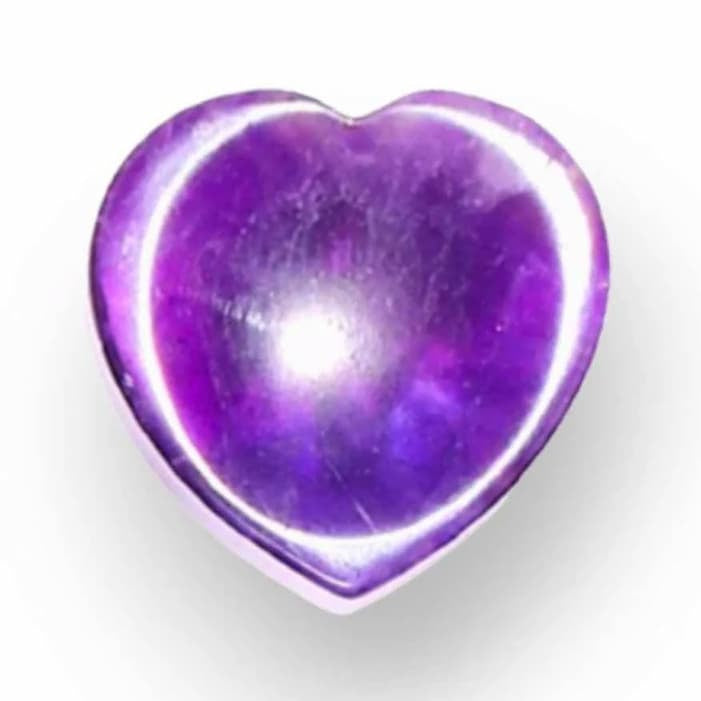 Amethyst Heart Worry Stone – Sacred Imperfections