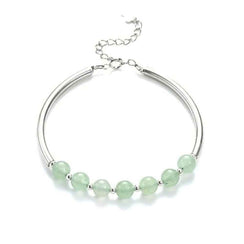 Handmade Aventurine Silver Bracelet - Healing Energy & Style