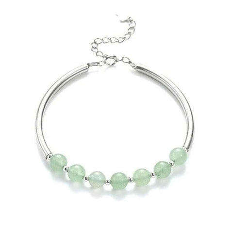 Handmade Aventurine Silver Bracelet - Healing Energy & Style