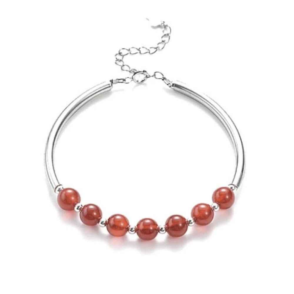 Red Jasper Silver Bracelet