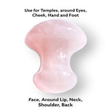 Rose Quartz Mushroom Gua Sha Face Massage