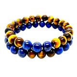 Tigers Eye and Lapis Lazuli Bracelets Set